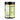 Supplement jar with labels on a green background